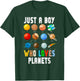 Just A Boy Who Loves Planets Kids Space Planets Solar System T-Shirt - T-Shirt | Forest