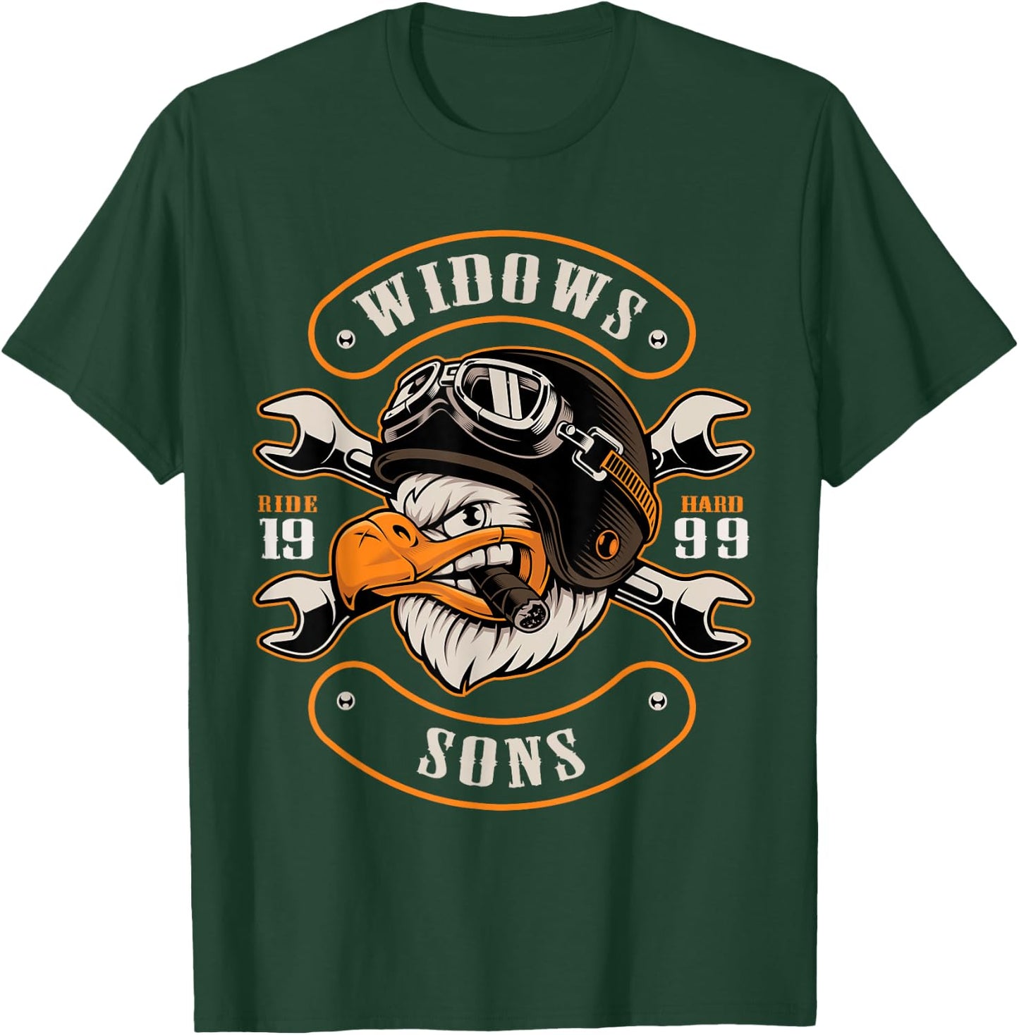 Smokin' Eagle Widows Sons Masonic T-Shirt - T-Shirt | Forest