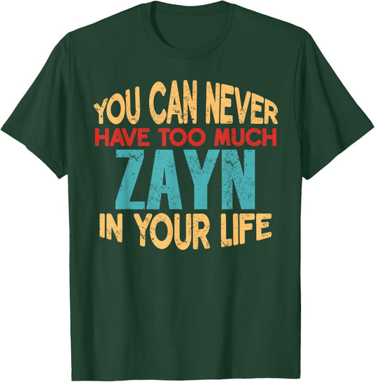 Funny Zayn Personalized First Name Joke Item T-Shirt - T-Shirt | Forest