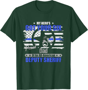 Deputy Sheriff Proud Dad Graphic T-Shirt - T-Shirt | Forest