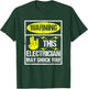 Warning May Shock You Funny Electrician With Shocker T-Shirt - T-Shirt | Forest