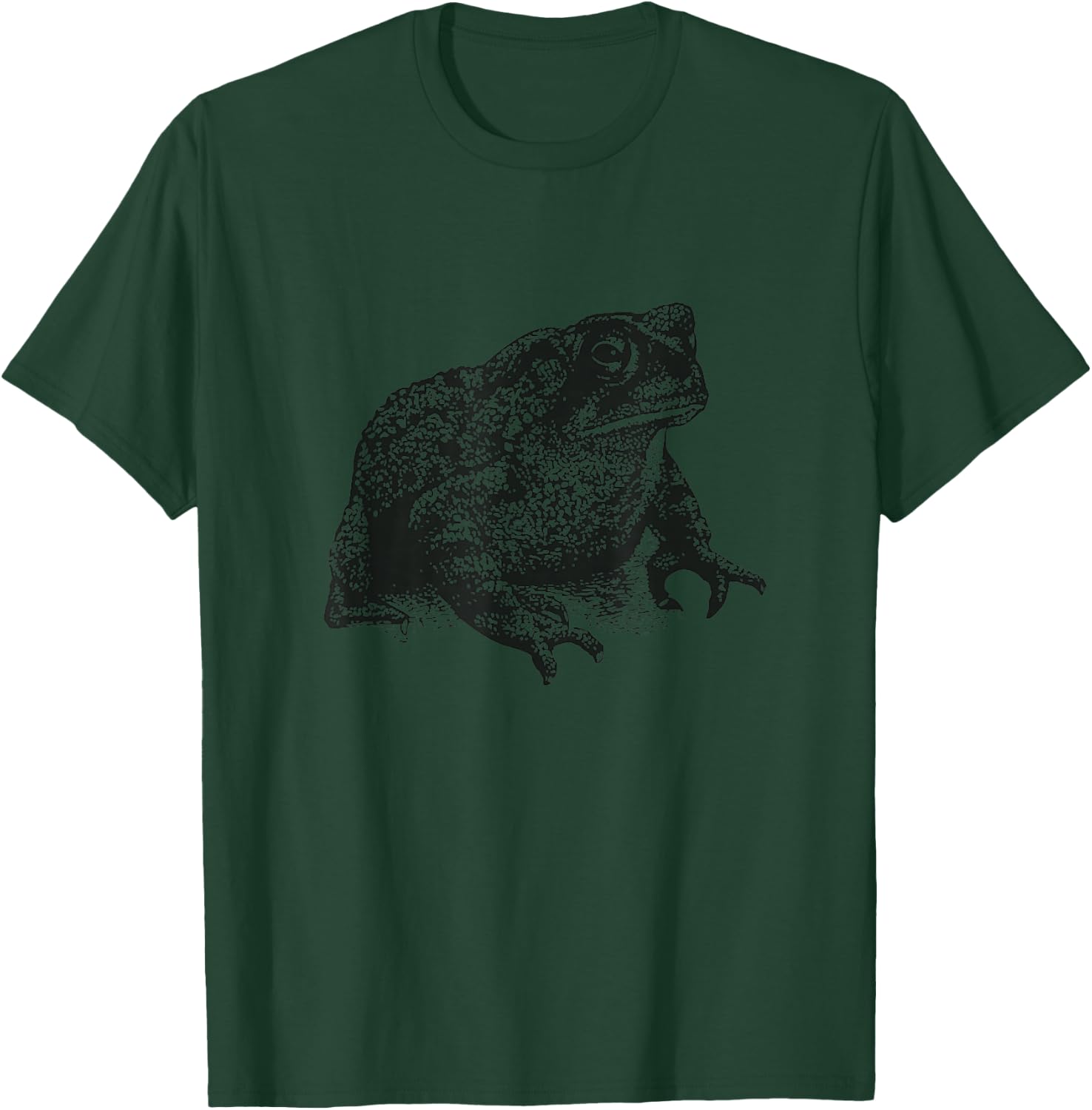 Fat Toad Minimalist Frog Amphibian Biology Realistic T-Shirt - T-Shirt | Forest