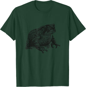 Fat Toad Minimalist Frog Amphibian Biology Realistic T-Shirt - T-Shirt | Forest