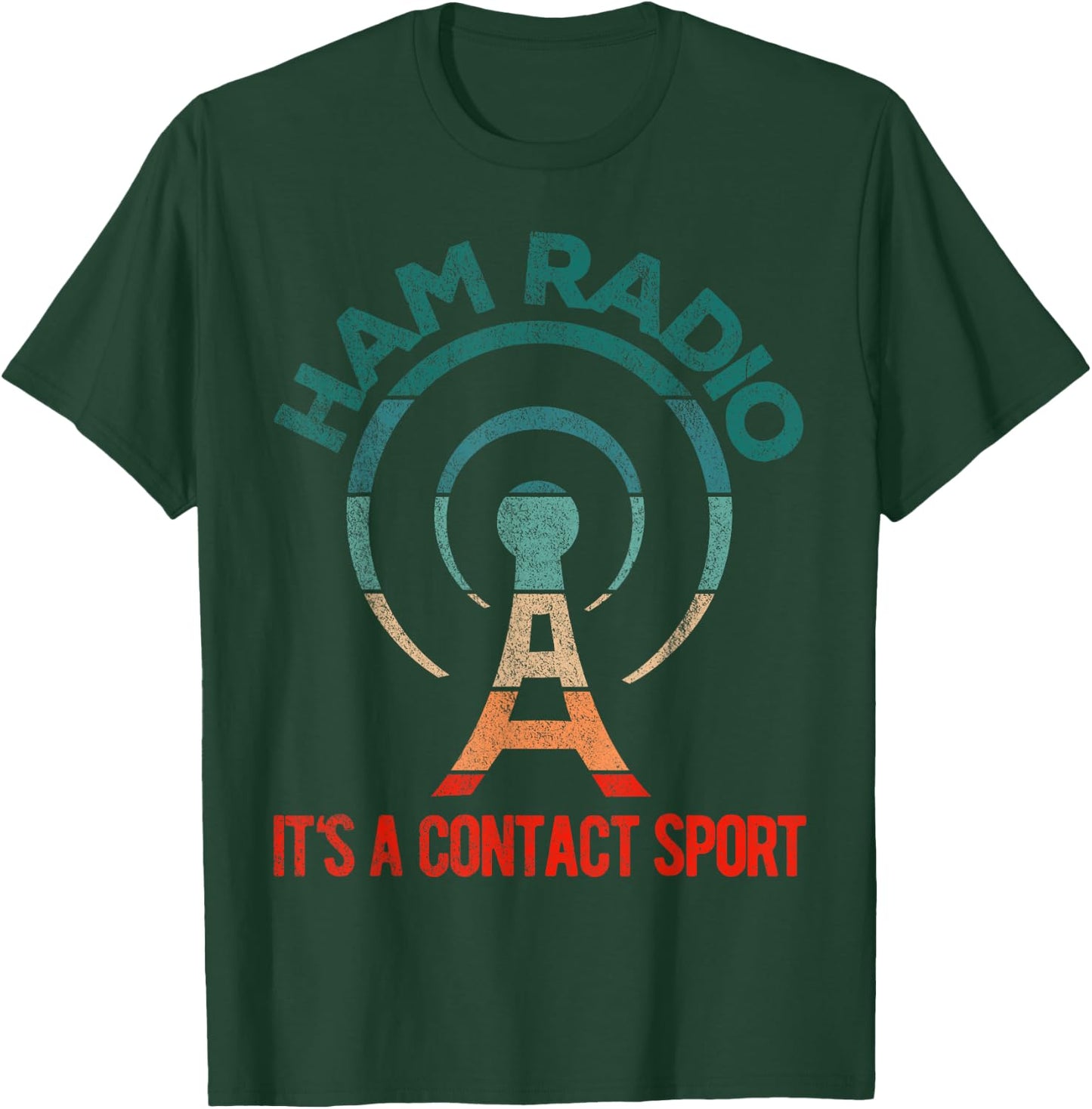 Funny Ham Radio Operator Grandpa Dad Amateur Radio Retro T-Shirt - T-Shirt | Forest