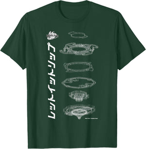 Beyblade Schematic White T-Shirt - T-Shirt | Forest