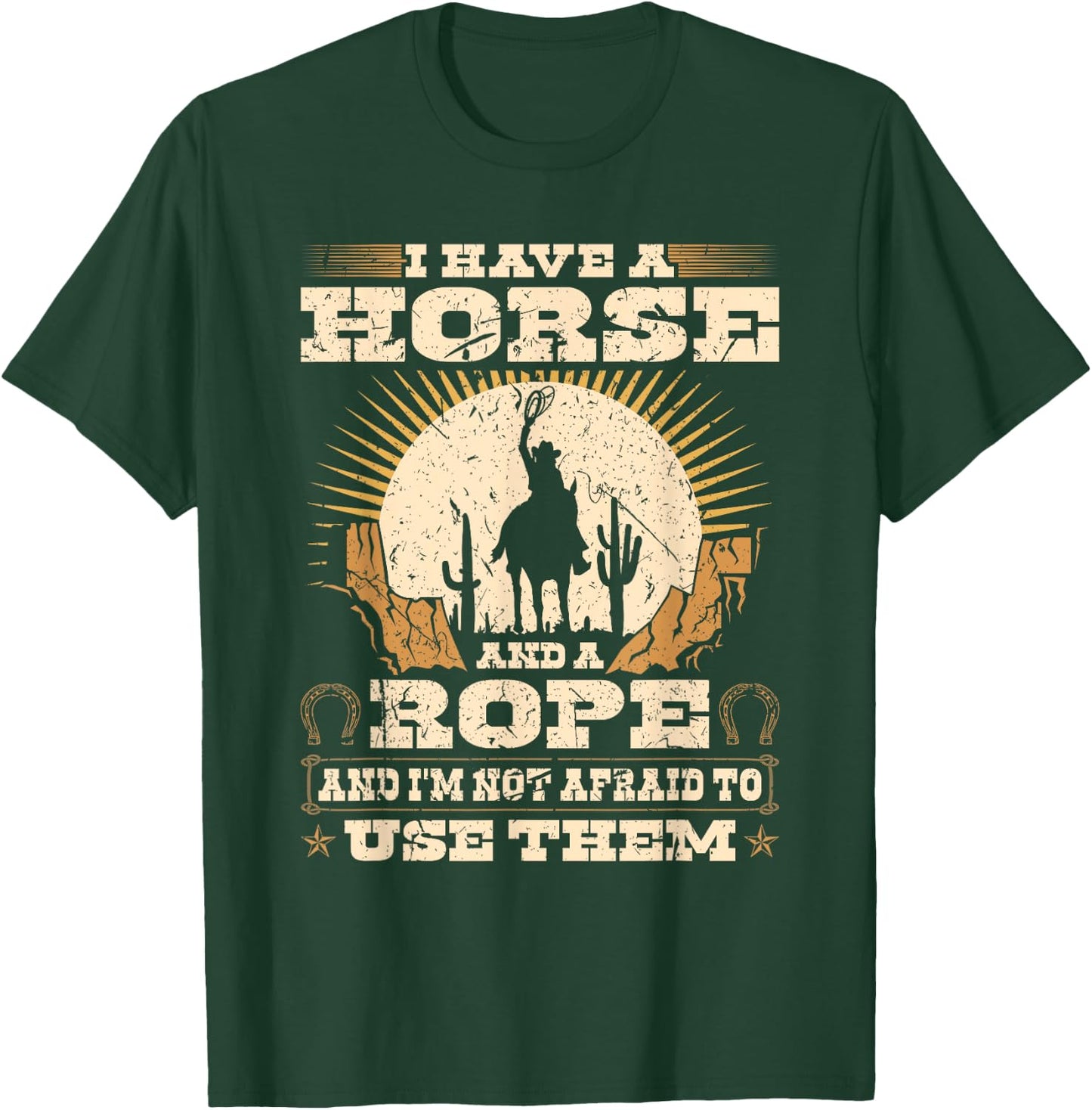 Funny Breakaway Roping Quote Cowboy Rodeo Calf Roping T-Shirt - T-Shirt | Forest