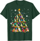 Santa Caique Birds Christmas Tree Lights Santa Parrots Birds T-Shirt - T-Shirt | Forest