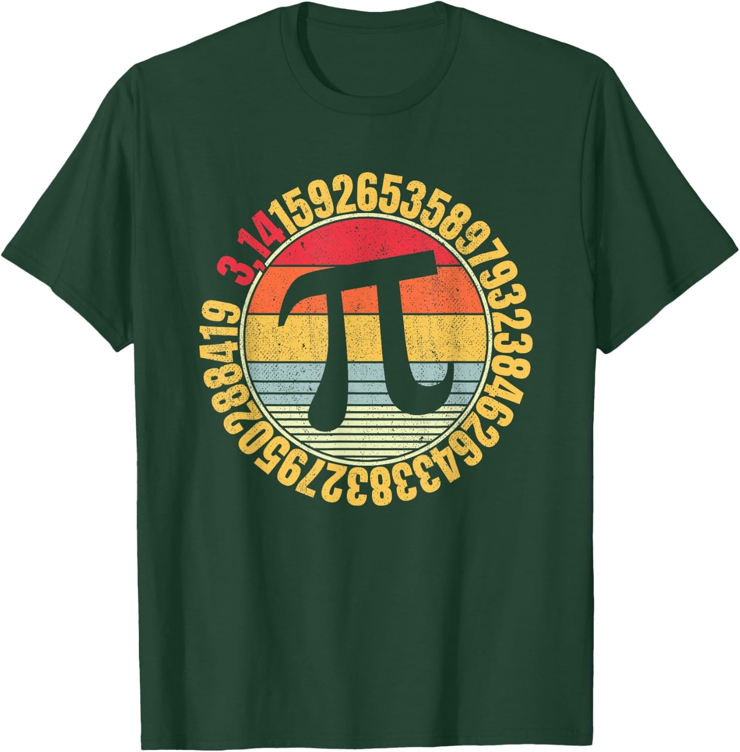 Nerdy Math Pi Symbol Mathlete T-Shirt - T-Shirt | Forest