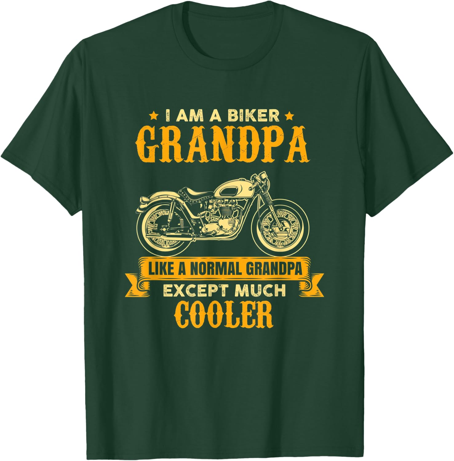 Funny Biker Grandpa Motorcycle Biking T-Shirt - T-Shirt | Forest