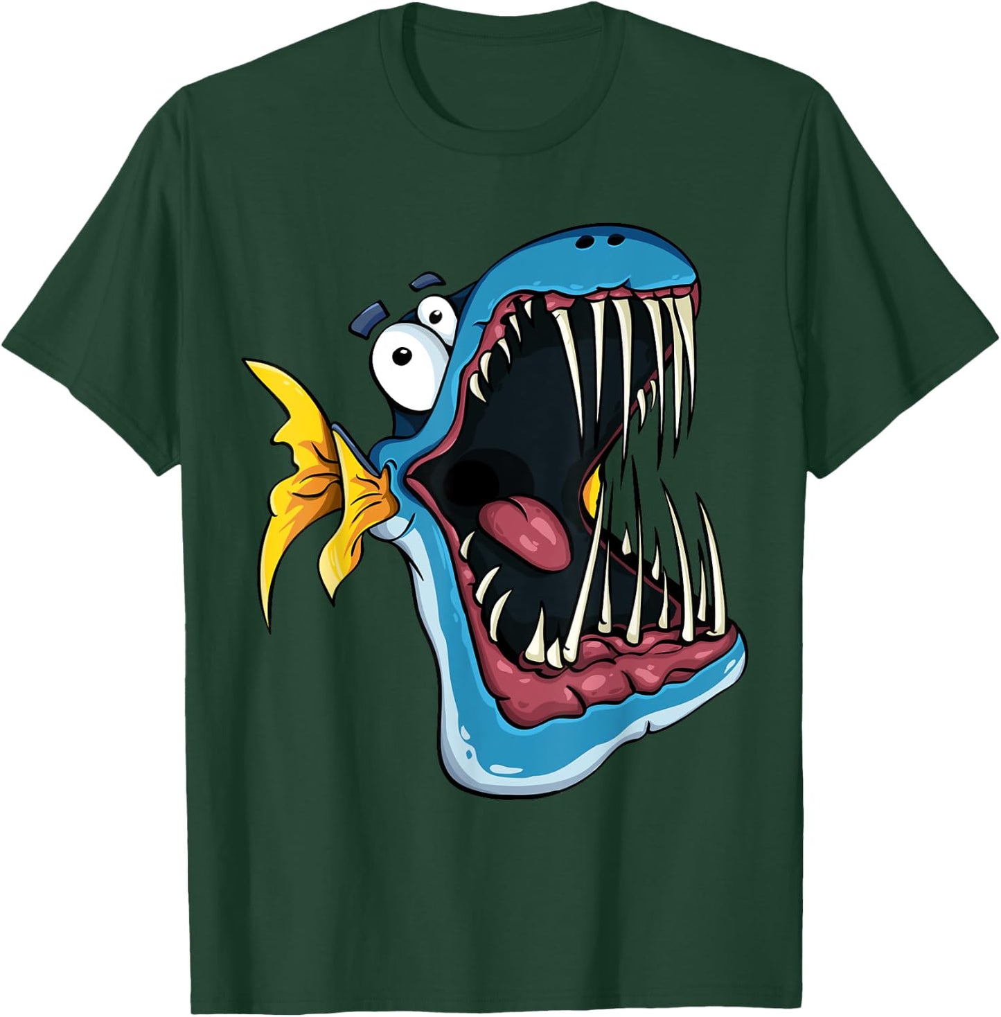 Cute Cheek Fish Piranha teeth I Children's T-Shirt - T-Shirt | Forest