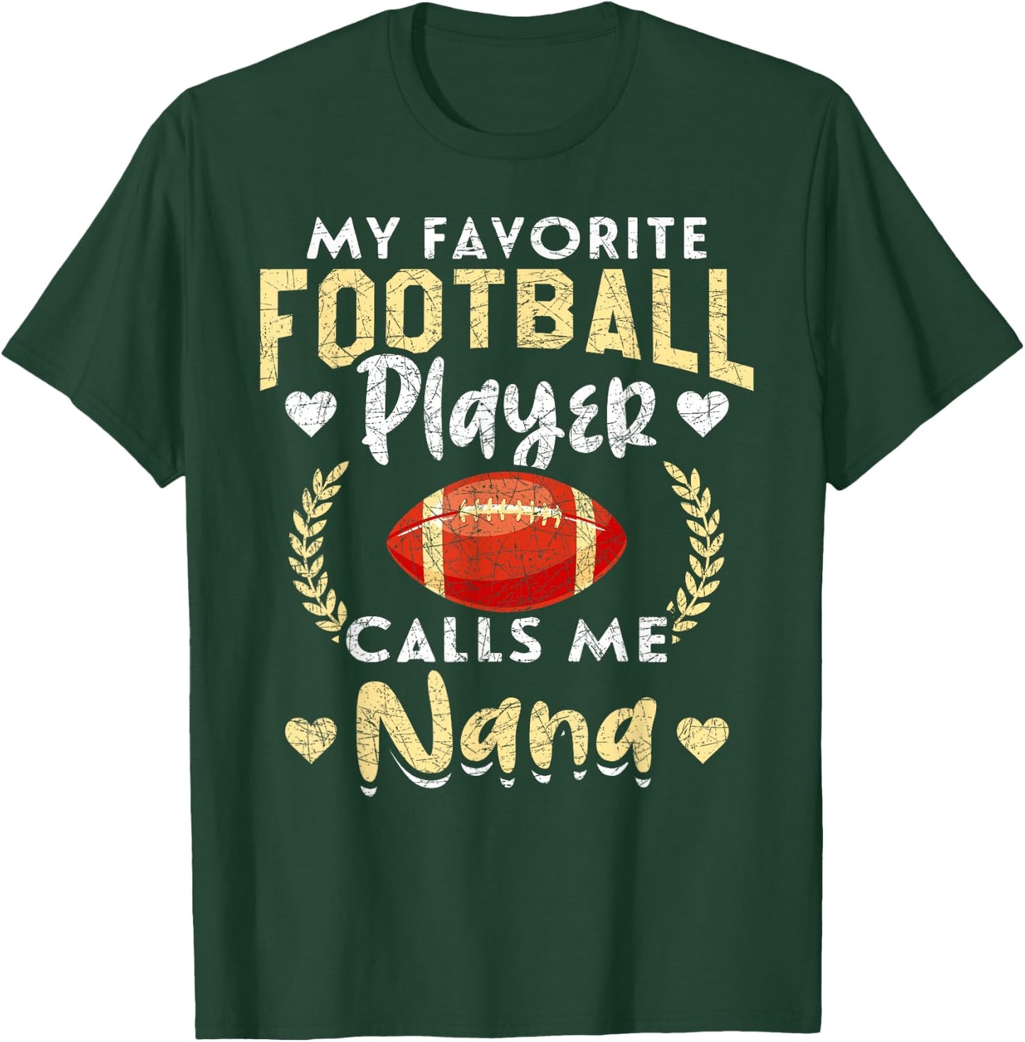 Funny Retired Football Player Grandma Nana American Football T-Shirt - T-Shirt | Forest