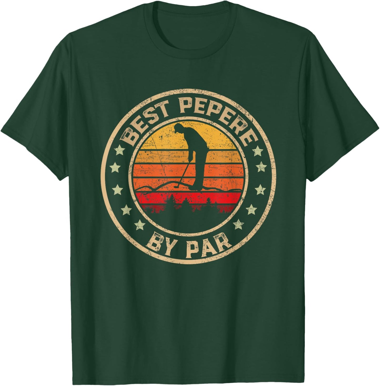 Vintage Best Pepere by Par Shirt Fathers Day Golfing T-Shirt - T-Shirt | Forest