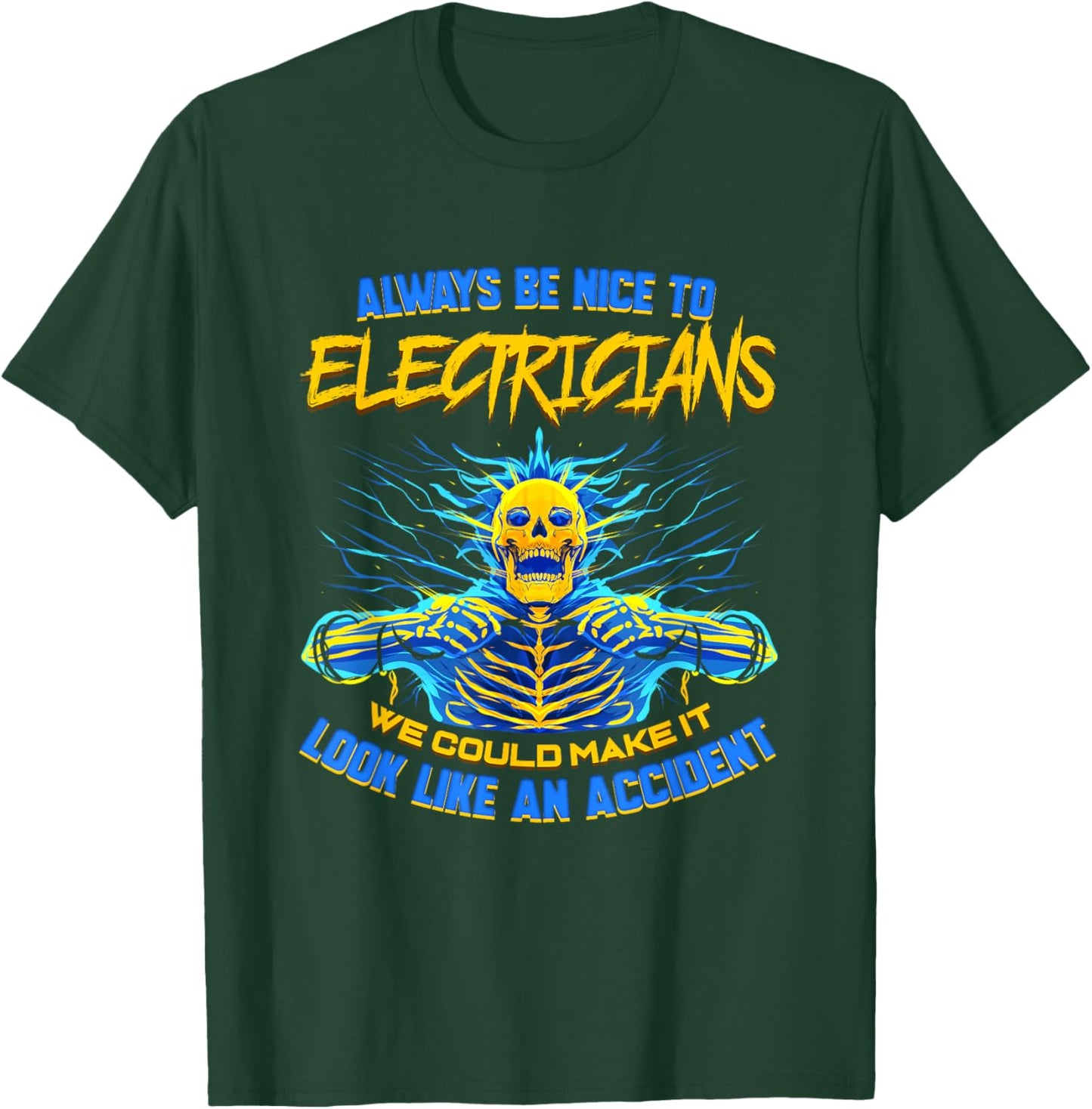 Electrician Funny for Electrical Engineer Electricity T-Shirt - T-Shirt | Forest