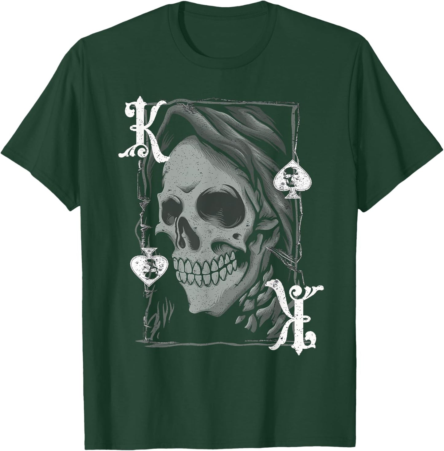 King Of Spades Grim Reaper - Vintage Poker Design T-Shirt - T-Shirt | Forest