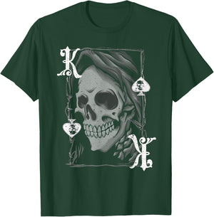 King Of Spades Grim Reaper - Vintage Poker Design T-Shirt - T-Shirt | Forest