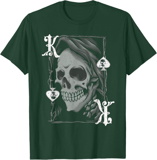 King Of Spades Grim Reaper - Vintage Poker Design T-Shirt - T-Shirt | Forest