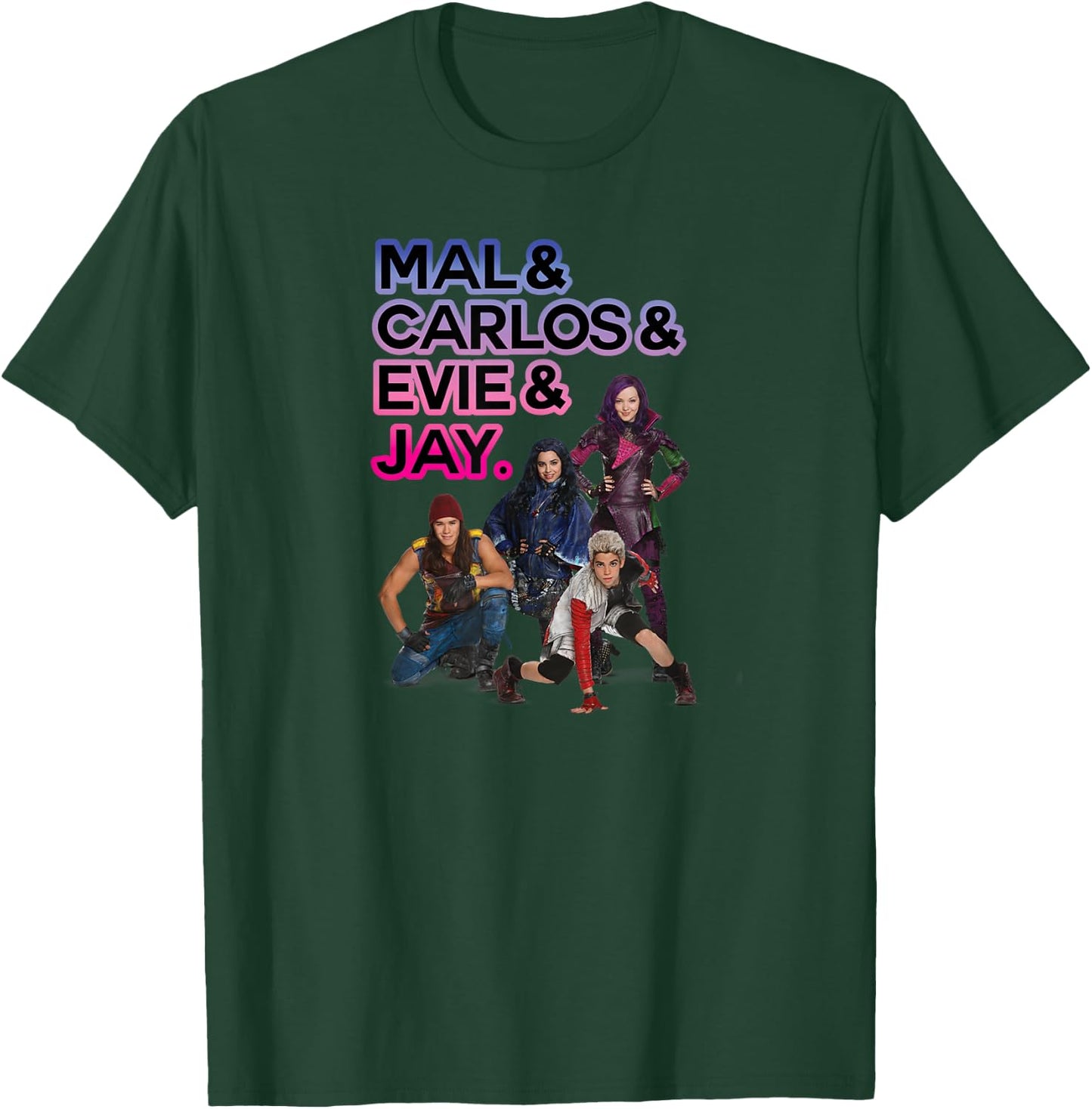Descendants - Mal, Carlos, Evie, & Jay. T-Shirt - T-Shirt | Forest