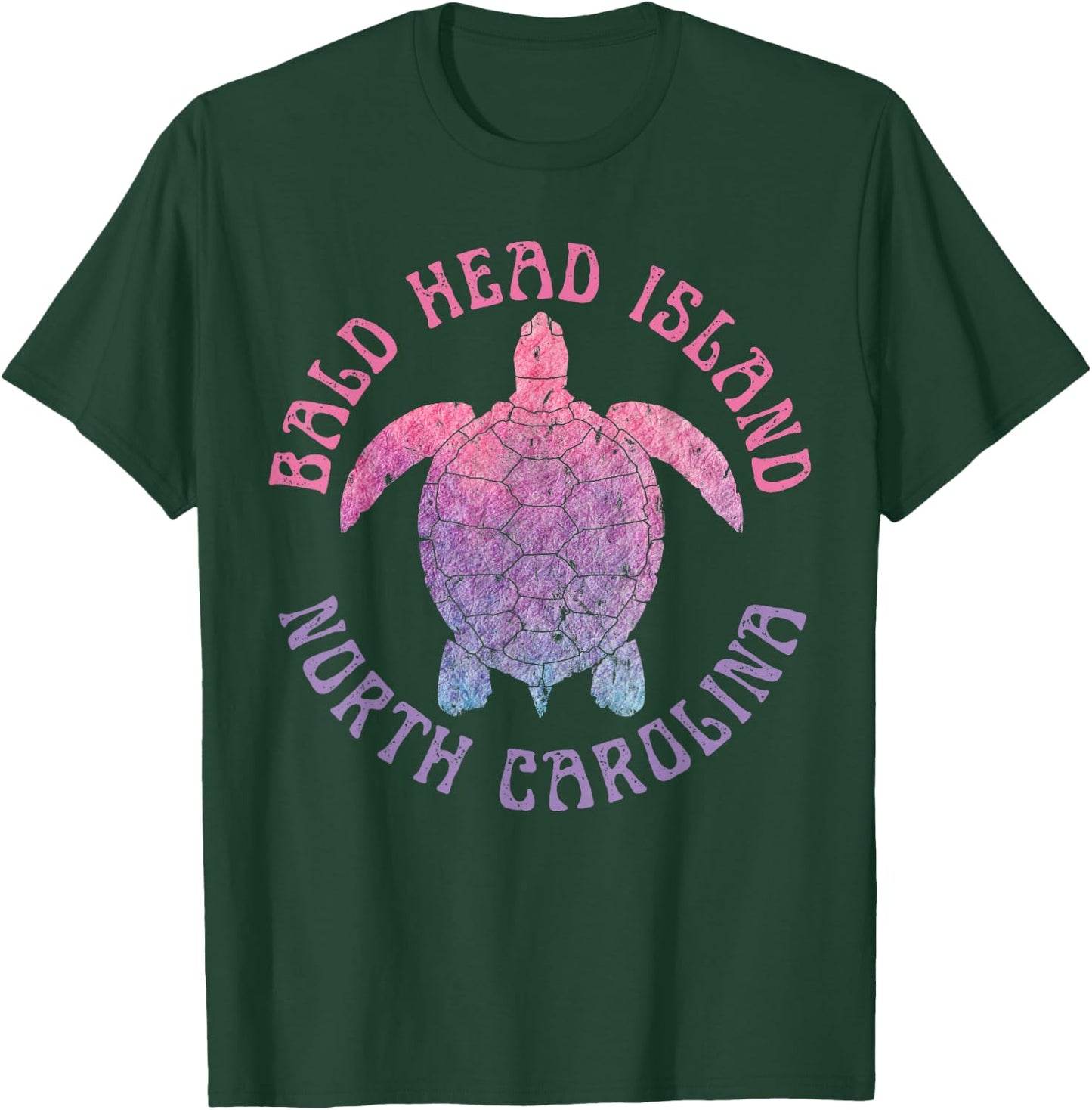 Bald Head Island North Carolina Beach Sea Turtle Cute T-Shirt - T-Shirt | Forest