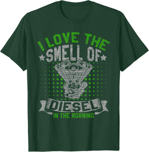 Diesel in the Morning for Truck Driver T-Shirt - T-Shirt | Forest