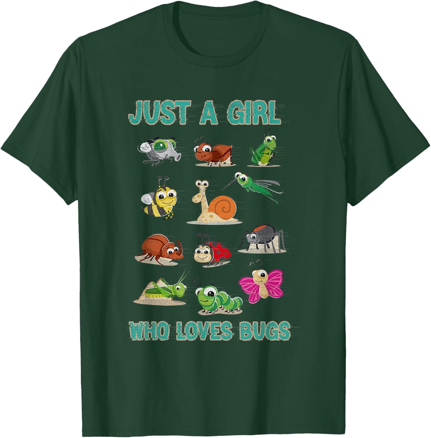 Just A Girl Who Loves Bugs For Insect Lover Designs T-Shirt - T-Shirt | Forest