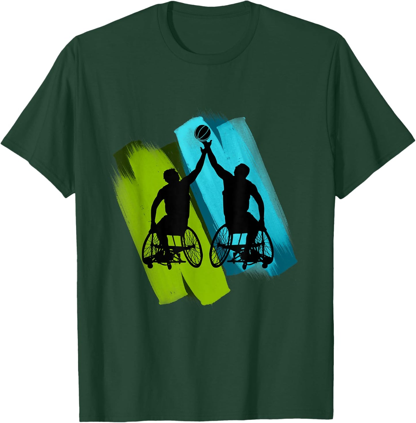 Cool Wheelchair Basketball Game T-Shirt - T-Shirt | Forest