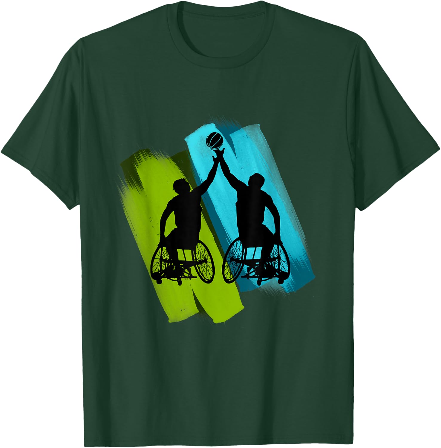 Cool Wheelchair Basketball Game T-Shirt - T-Shirt | Forest