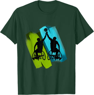 Cool Wheelchair Basketball Game T-Shirt - T-Shirt | Forest