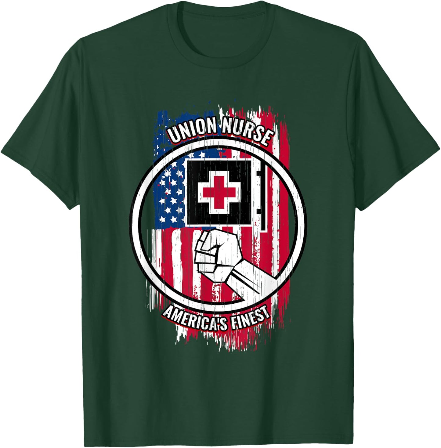 Union Nurse Proud American Gifts Union Nurses T-Shirt - T-Shirt | Forest