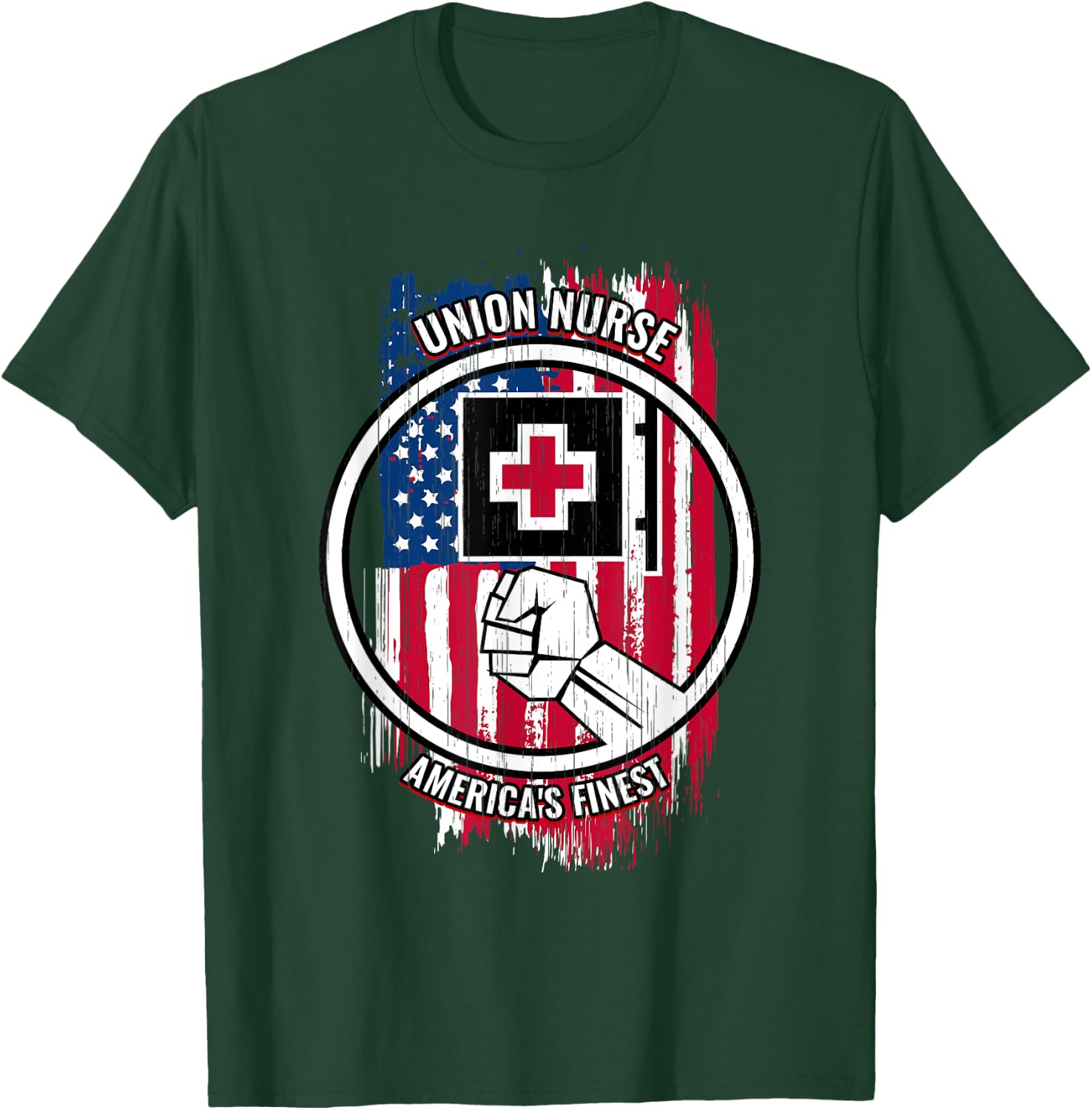 Union Nurse Proud American Gifts Union Nurses T-Shirt - T-Shirt | Forest