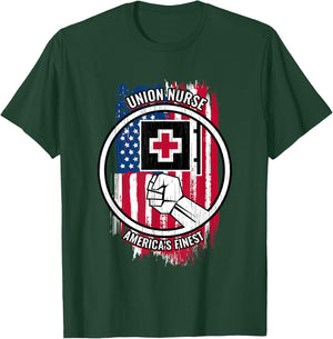 Union Nurse Proud American Gifts Union Nurses T-Shirt - T-Shirt | Forest