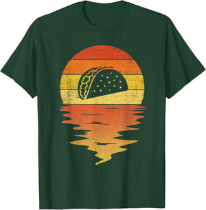 Taco shirt retro sunset 70s vintage Tacos T-Shirt - T-Shirt | Forest