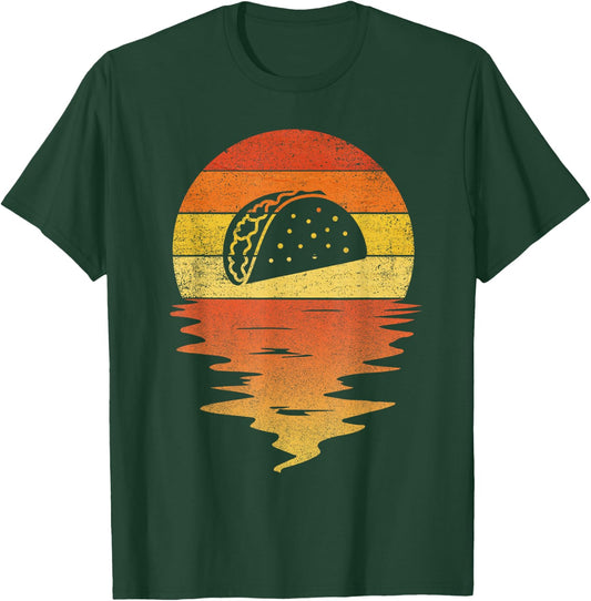 Taco shirt retro sunset 70s vintage Tacos T-Shirt - T-Shirt | Forest