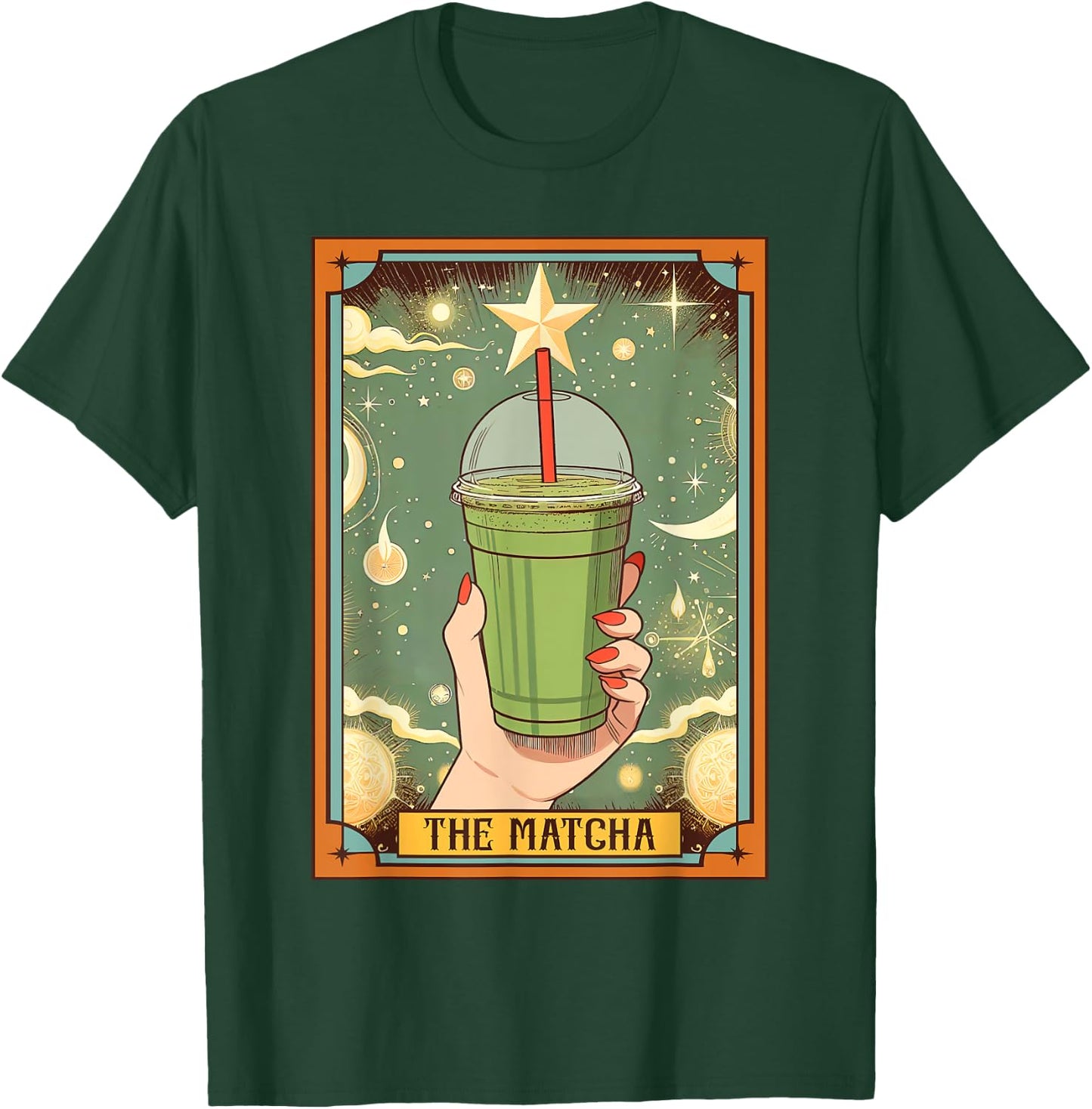 Matcha Lover But First Matcha Time The Matcha Tarot Card T-Shirt - T-Shirt | Forest