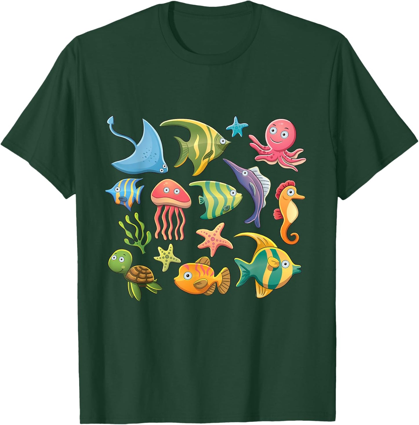 Sea animal shirt for girls, Sea animal for kids and women T-Shirt - T-Shirt | Forest