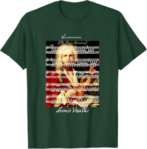 Summer Four Vivaldi Seasons Portrait, Signature Violin Music Women Kids T-Shirt - T-Shirt | Forest