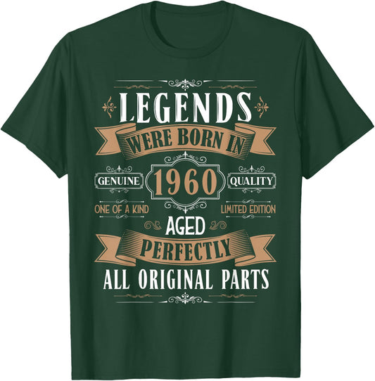 Legends Born in 1960 65th Birthday 65 Years Old Bday Men T-Shirt - T-Shirt | Forest