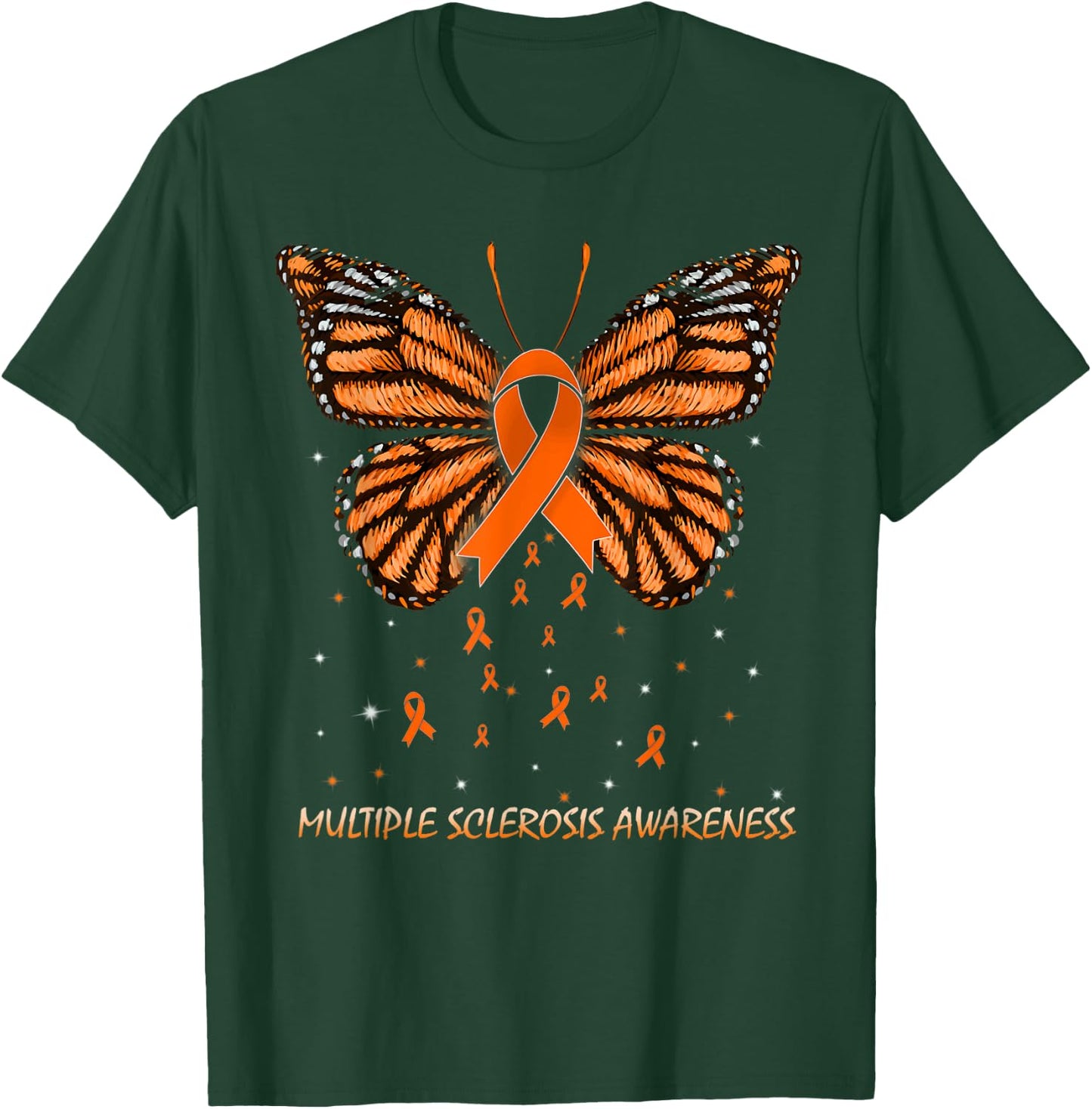 Multiple Sclerosis Awareness Butterfly T-Shirt - T-Shirt | Forest