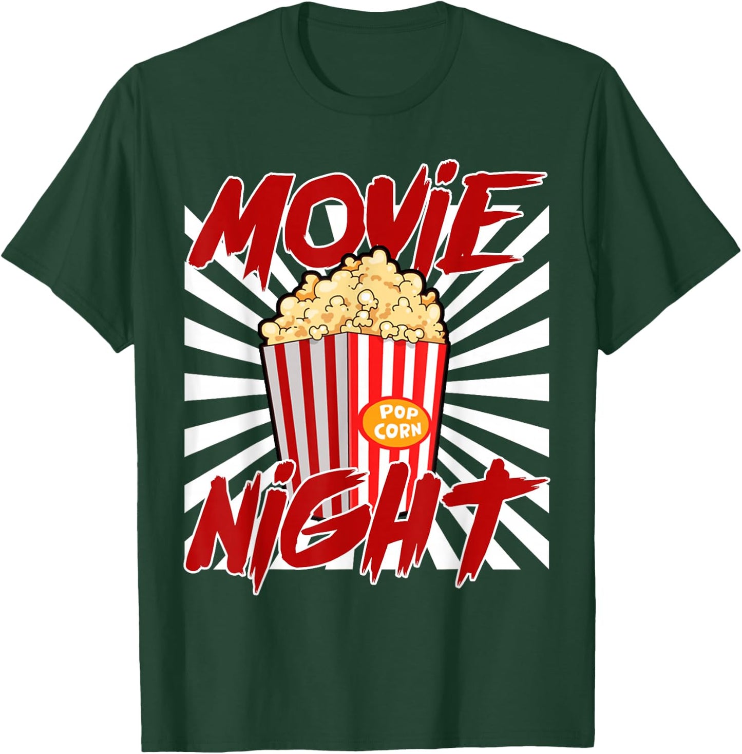 Movie Night Popcorn Funny Cinema Lover T-Shirt - T-Shirt | Forest