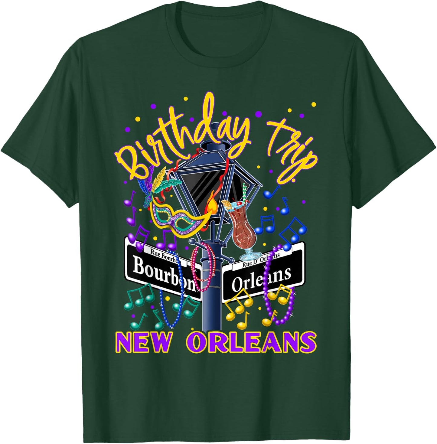 New Orleans Birthday Trip French Quarter Girls Trip Vacay T-Shirt - T-Shirt | Forest