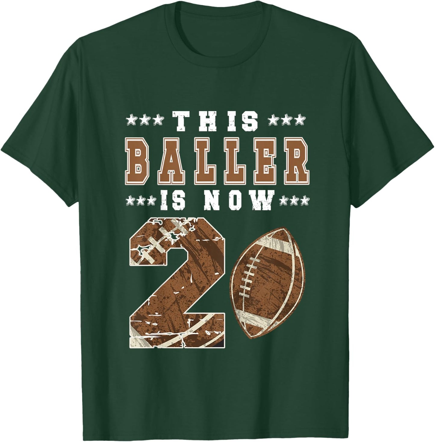 Kids 2nd Birthday Party Football Boy Two Year Old Football Player T-Shirt - T-Shirt | Forest