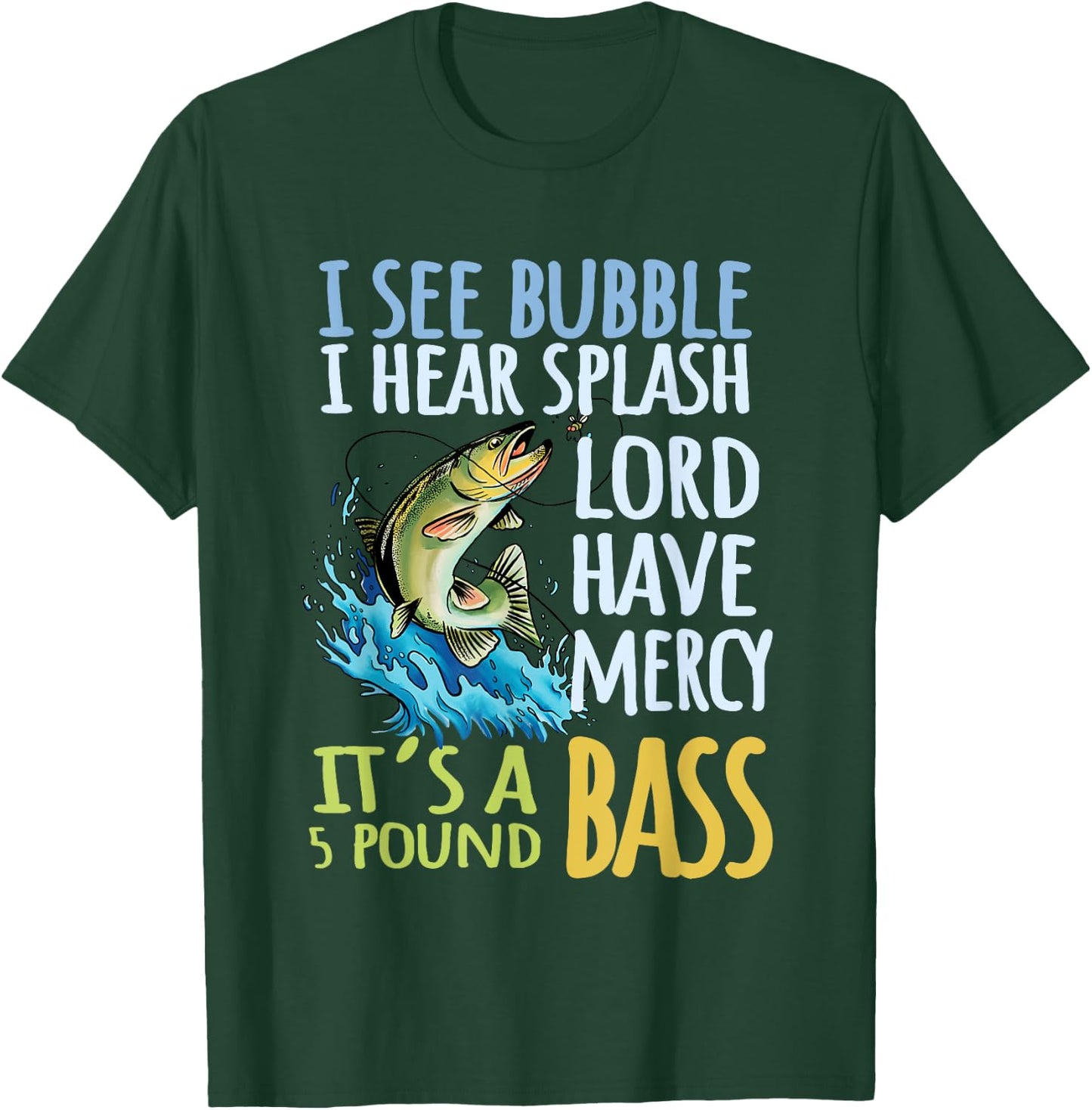 Bass Fishing Angling Sport Black Bass Fish T-Shirt - T-Shirt | Forest
