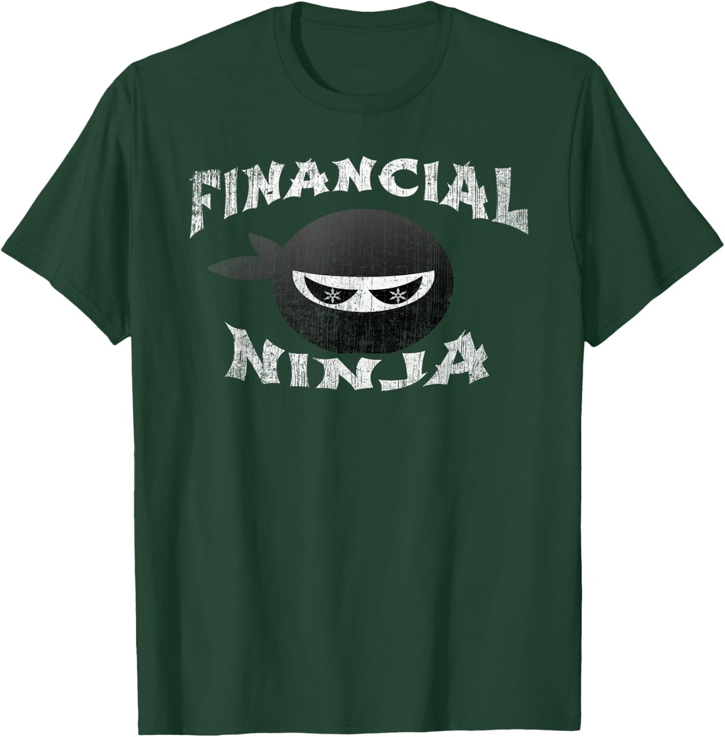 Finanz Ninja Guy Multitasking CFO Team Accountant Crew T-Shirt - T-Shirt | Forest