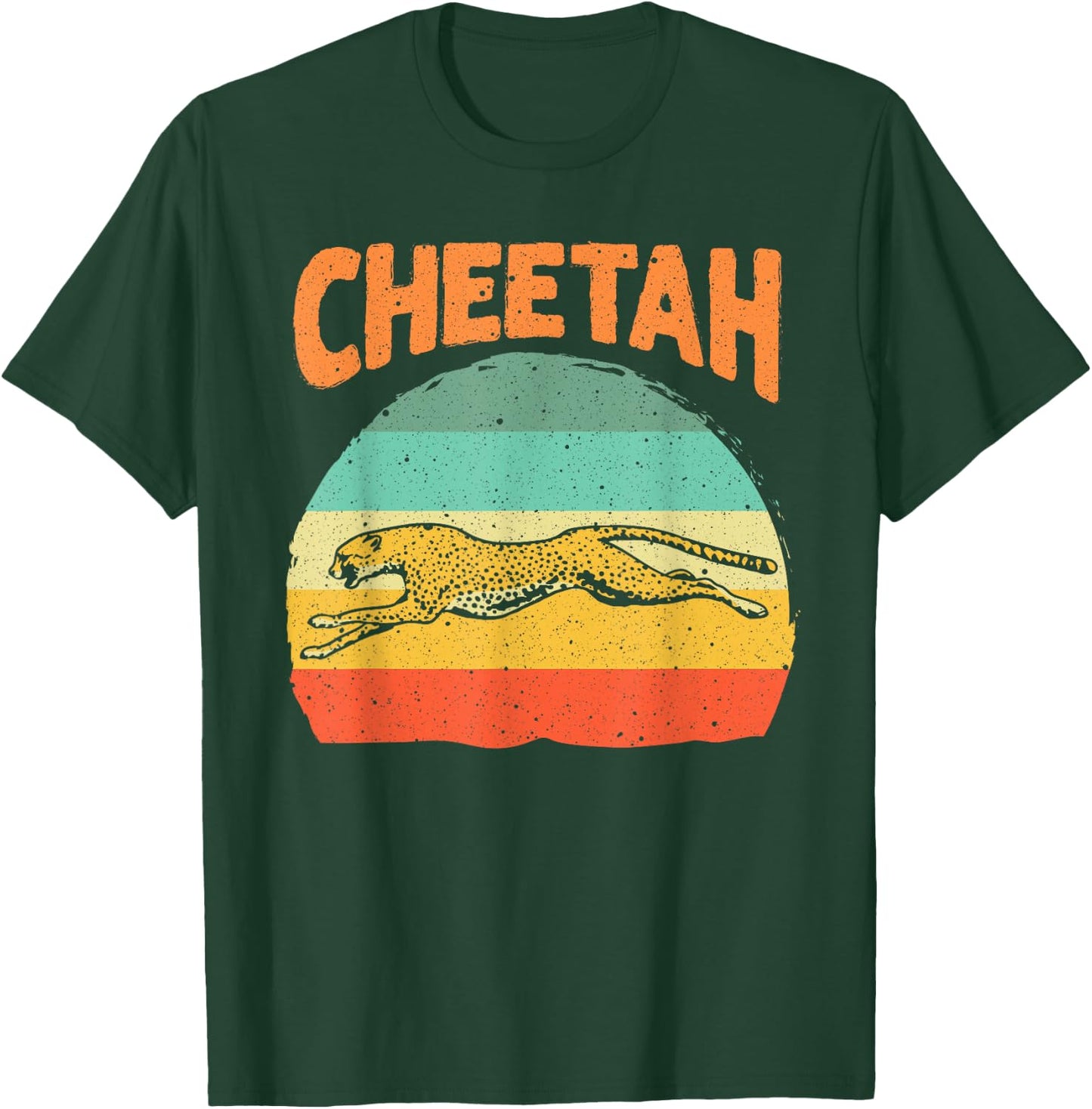 Funny Vintage Cheetah Art Boys Girls Leopard Safari Wildlife T-Shirt - T-Shirt | Forest