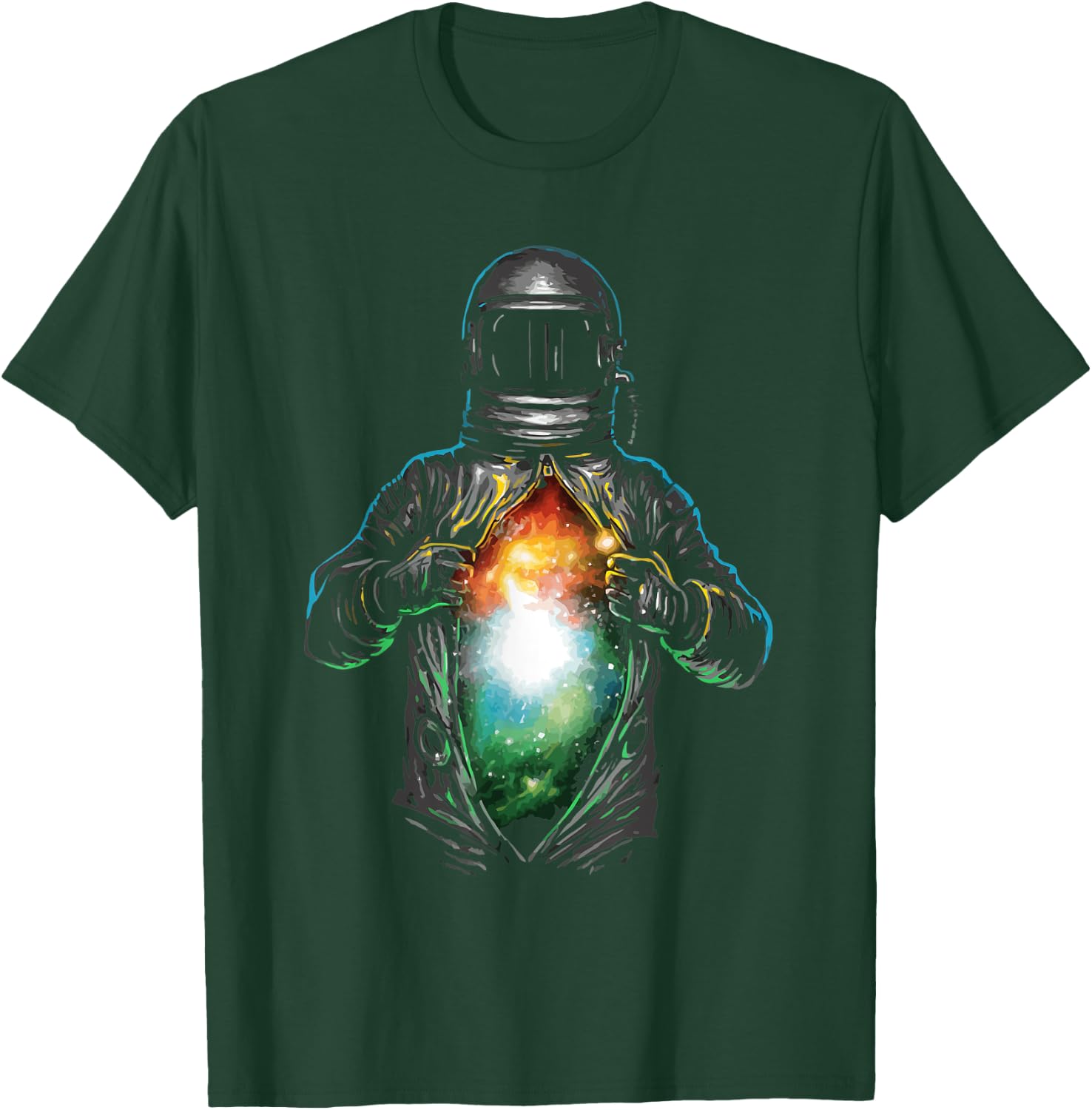 Solar Space System Planets Cosmic inside astronaut T-Shirt - T-Shirt | Forest