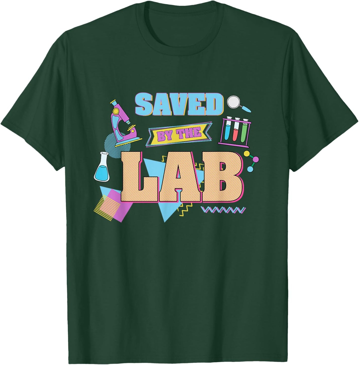 Retro Lab Week Medical Laboratory Tech Saved By The Lab T-Shirt - T-Shirt | Forest