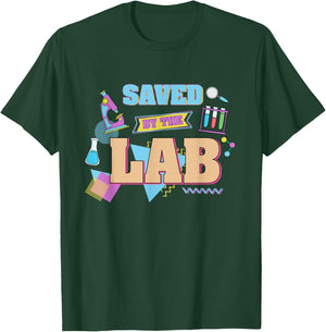 Retro Lab Week Medical Laboratory Tech Saved By The Lab T-Shirt - T-Shirt | Forest
