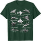American Fighters Jets F22 Raptor F14 Tomcat Plane Spotting Small T-Shirt - T-Shirt | Forest