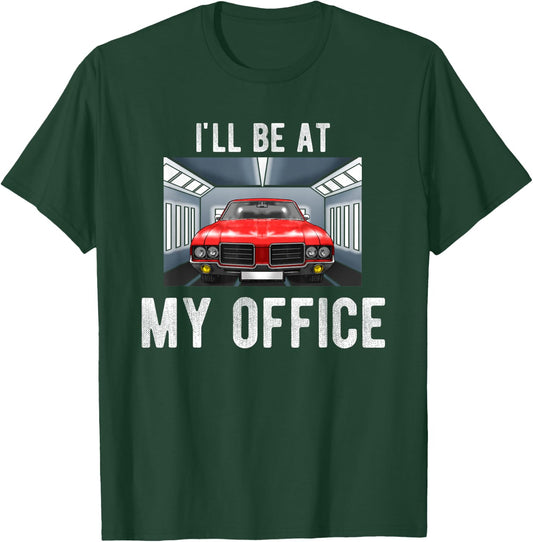 Car Spray Booth Auto Body Office for Automotive Painters T-Shirt - T-Shirt | Forest