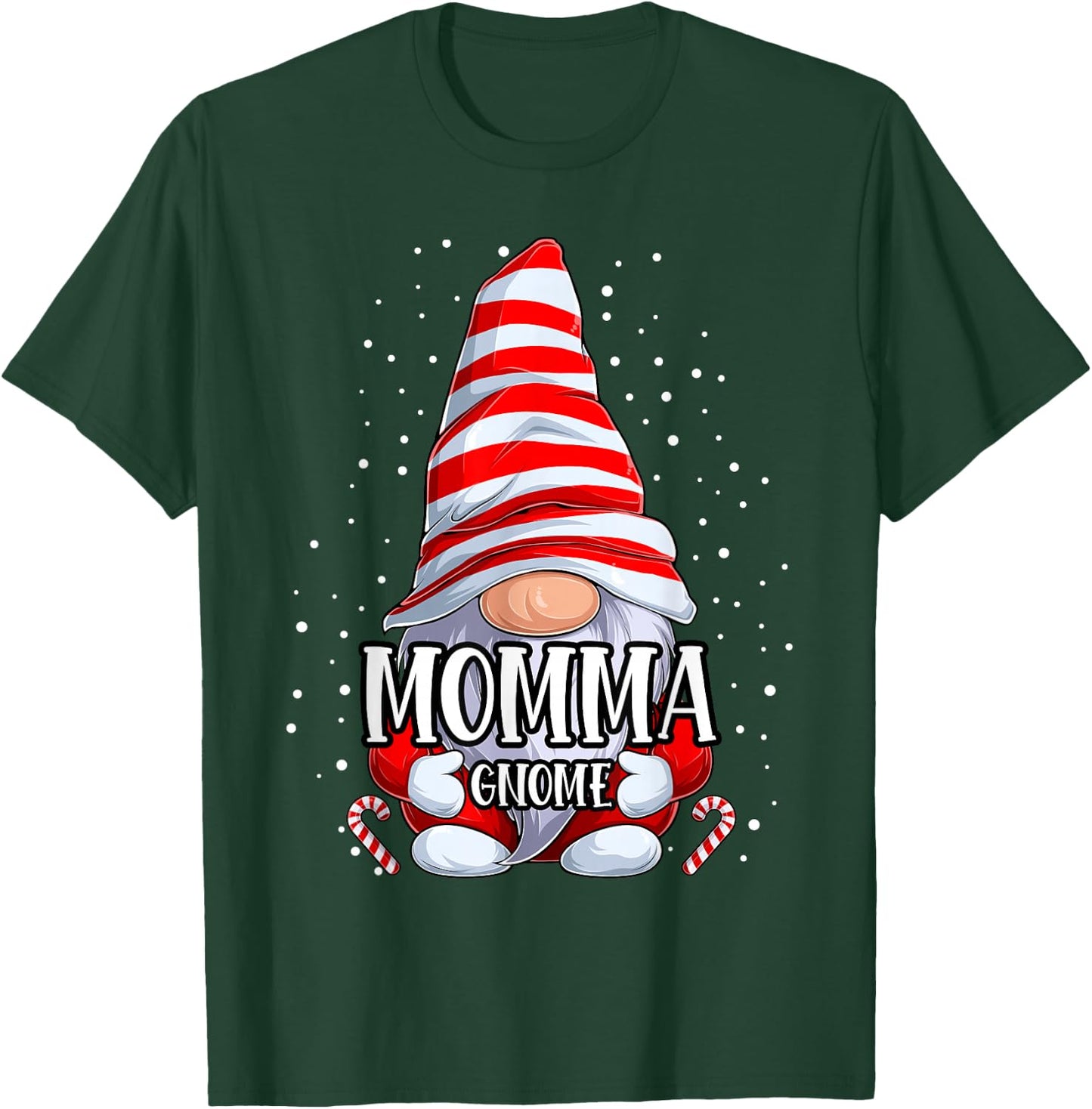 Momma Gnome Christmas Pajamas Matching Family Group T-Shirt - T-Shirt | Forest