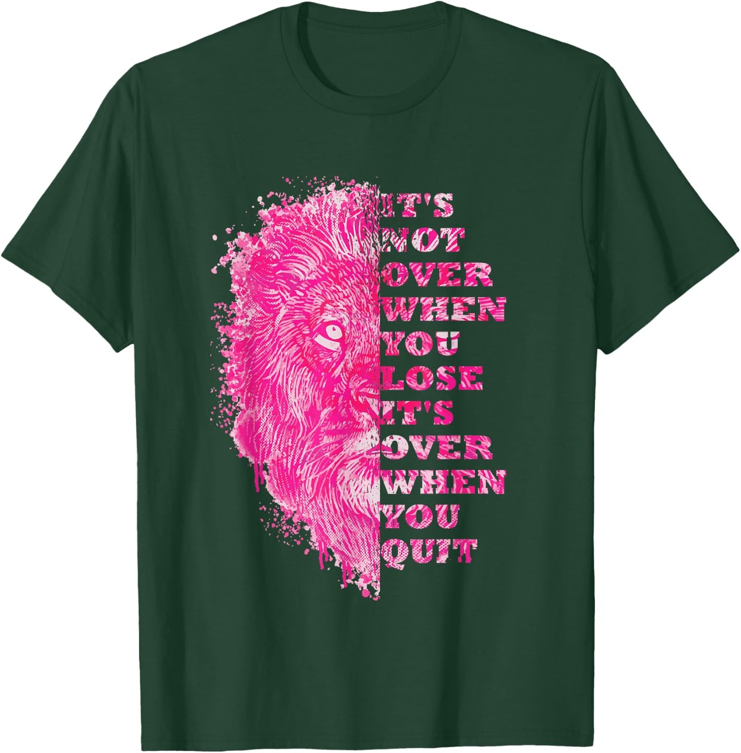 Lion Gym Quote Positive Message Motivation Training Saying T-Shirt - T-Shirt | Forest